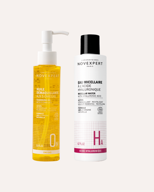 Double Cleansing s Omega uljem za čišćenje & Micelarnom vodom s hijaluronskom kiselinom + GRATIS BLAZINICE
